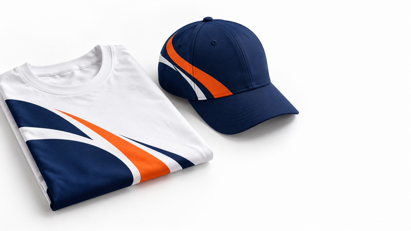Camisetas e bonés personalizados